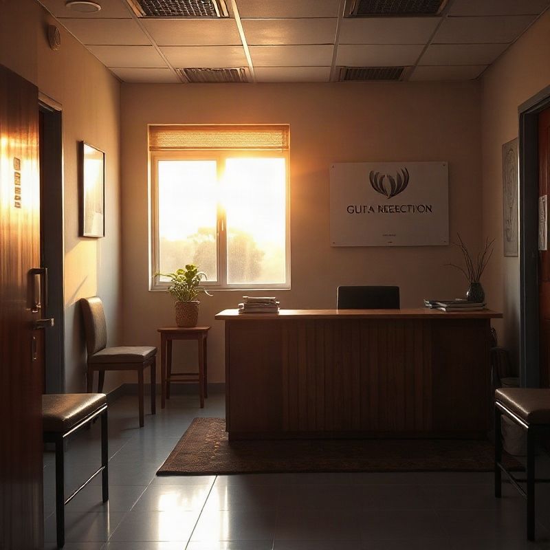 Astrobspark's tidy reception area in Eldoret